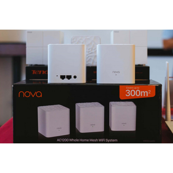 Bộ 3 Cái Phát Wifi Dạng Lưới Mesh Tenda Nova MW3 AC1200 - Hàng Chính Hãng